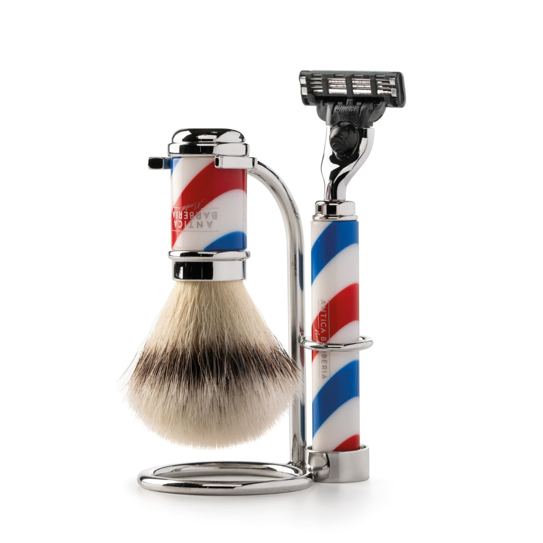 Barbiere Special Collection Brush & Razor Set Antica Barberia Mondial US