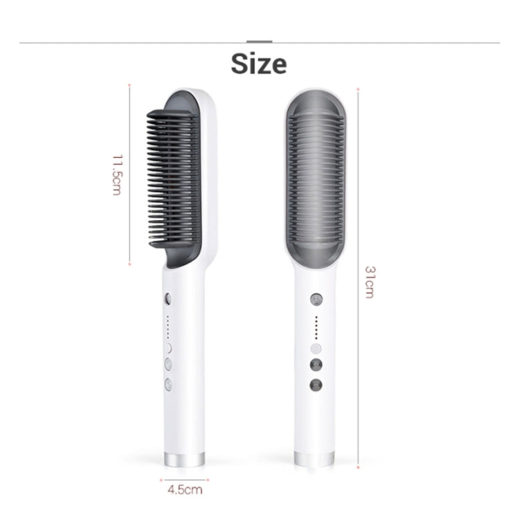 K-SKIN KD380 Hair Straightener Electric Straight Hair Curler Comb Brush PTC Heating Ceramic Straight Hair Brush, UK Plug(Black) Salrog (Powered by Solnuance)