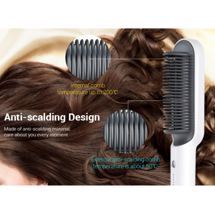 K-SKIN KD380 Hair Straightener Electric Straight Hair Curler Comb Brush PTC Heating Ceramic Straight Hair Brush, UK Plug(Black) Salrog (Powered by Solnuance)