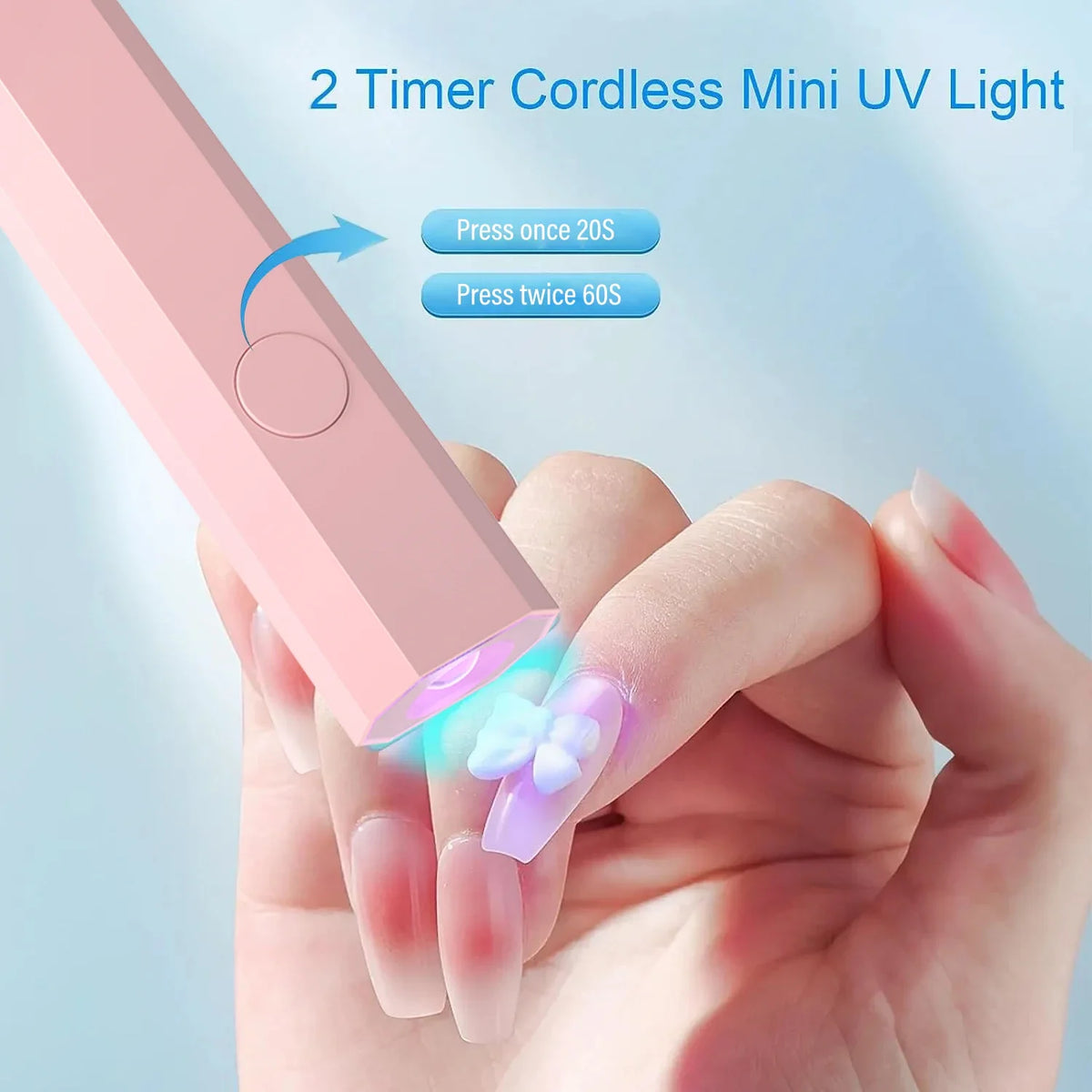 Convenient Handheld Nail Dryer Lamp UV/LED Nail Curing All Gel Polish Nail Art Tool Rechargeabl Nail Lamp Blushimmer