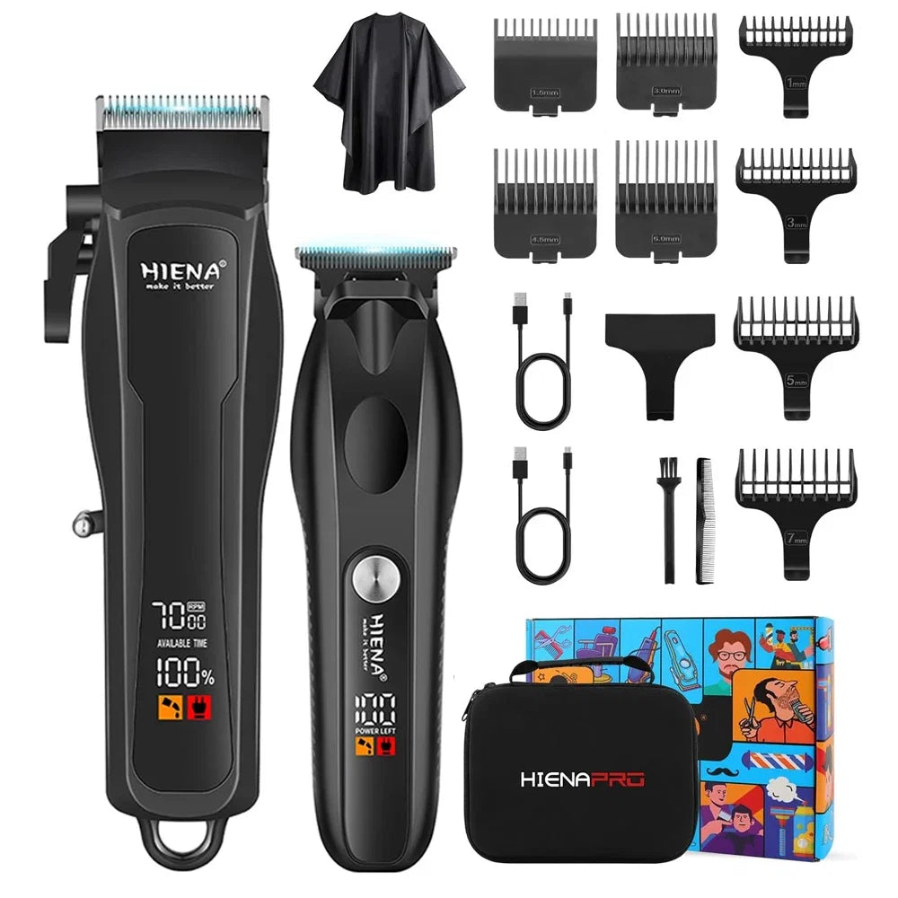 Hair Clippers for Men Professional Cordless Barber T-Blade Beard/Hair Trimmer Set Electric Razor Foil Shaver Nose Men's Hair Cut Noventix