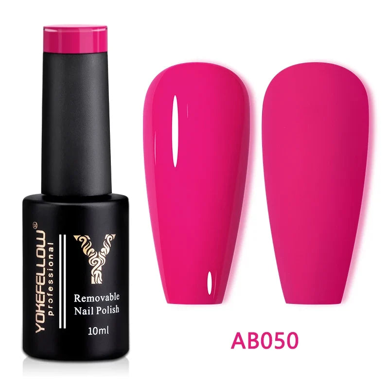 YOKEFELLOW 10ml Jelly Nude Gel Nail Polish High Quality Translucent Pink Nail Gel Varnish Soak Off UV Gel Polish Long Lasting Blushimmer