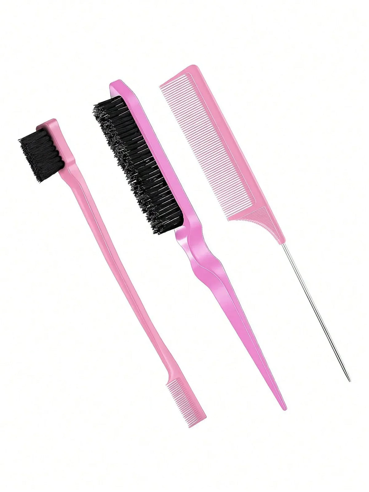3pcs styling comb set with triple tear hair brush mouse tail comb edge brush,salon hair styling tool Special for real hair wigs Phones Icon