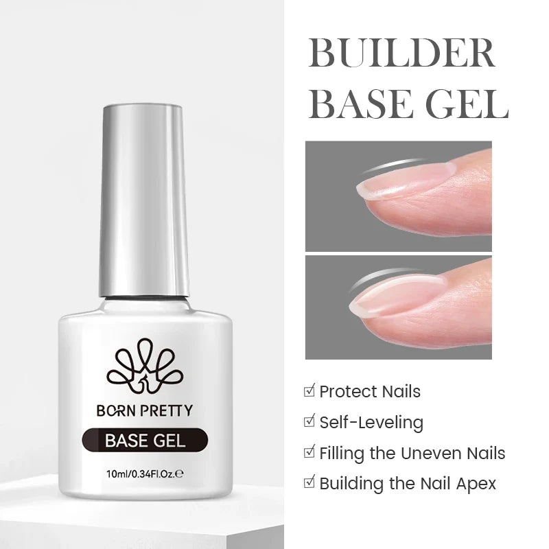 BORN PRETTY Milky White Jelly Nude Gel Nail Polish 10ml White Translucent Soak Off Gel Vernis Semi Permanent Need UV Light Cure Blushimmer
