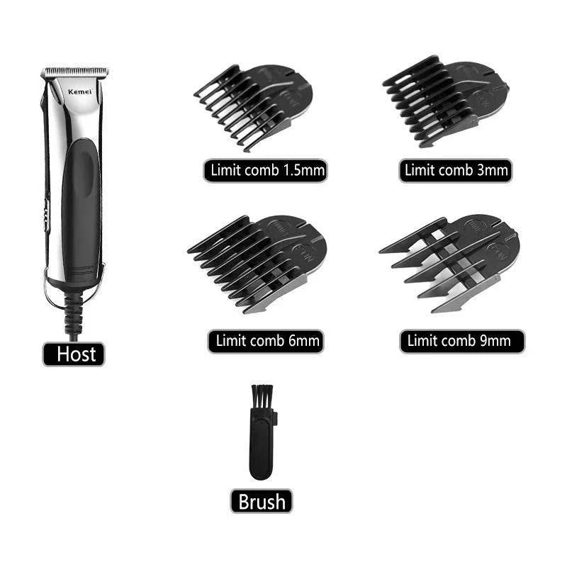 Kemei 850 professional hair trimmer corded hair cutting machine for men plug in electric hair clipper children Home Haircut Kit Noventix