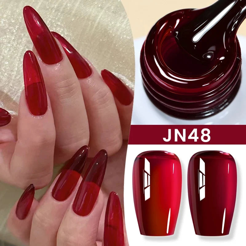 BORN PRETTY Milky White Jelly Nude Gel Nail Polish 10ml White Translucent Soak Off Gel Vernis Semi Permanent Need UV Light Cure Blushimmer