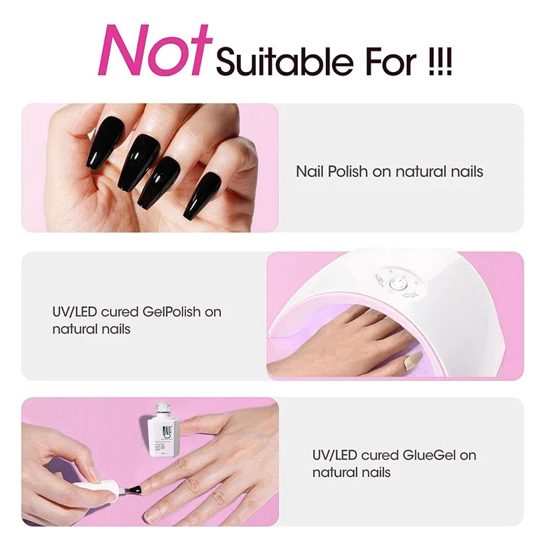 RSNAIL 100ml Nail Glue Remover for Press On Nails Solid Nail Glue Gel On Fake Nail Tips Acrylic Nail Can't Remove Gel Nail Polis Blushimmer