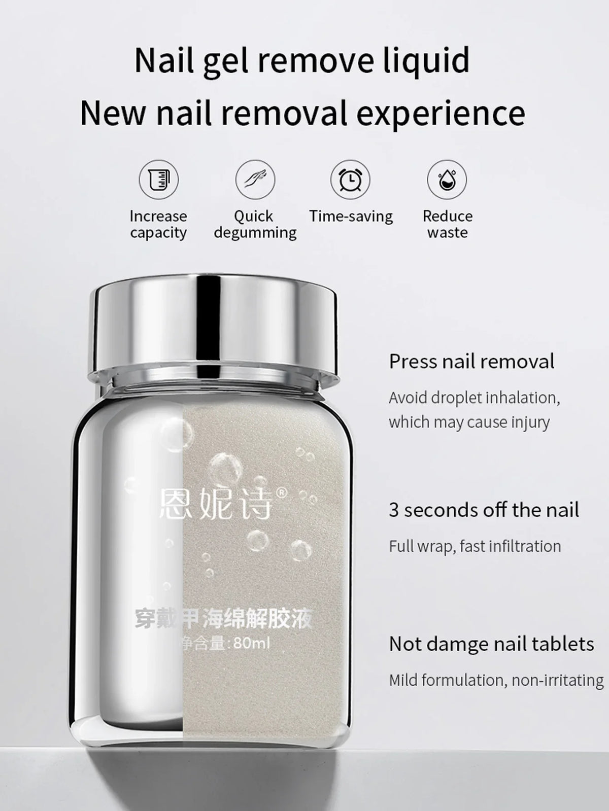 80ml Magic Fast Nail Gel Polish Remover Clean UV Soak Off Semi Permanent Varnish Nail Art Removal Tools Manicure Blushimmer