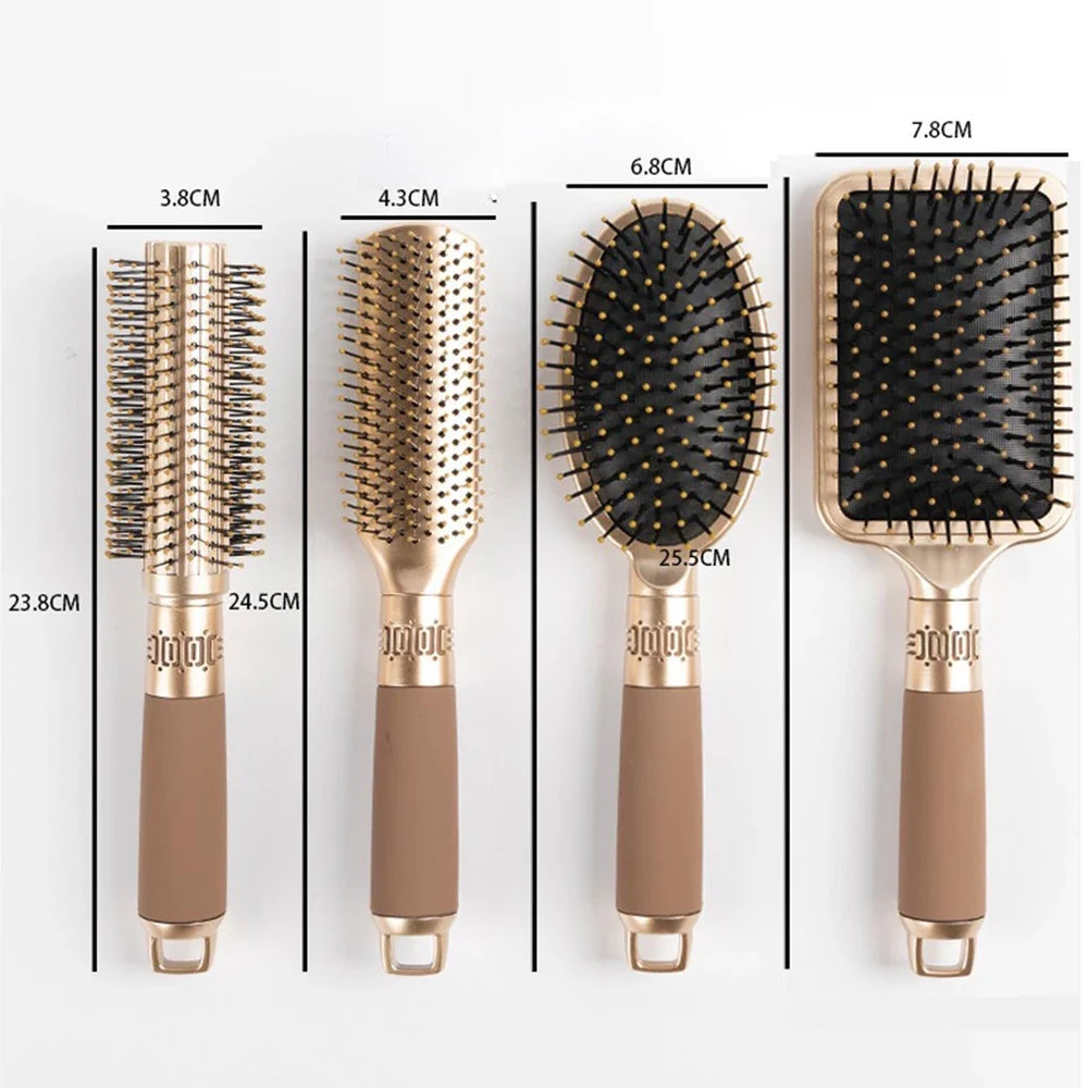 CALIYI Hair Massage Air Cushion Comb Brush Scalp Hairbrush Detangle Anti Static Salon SPA Hairdressing Styling Tool Oval Round Silcy Skin