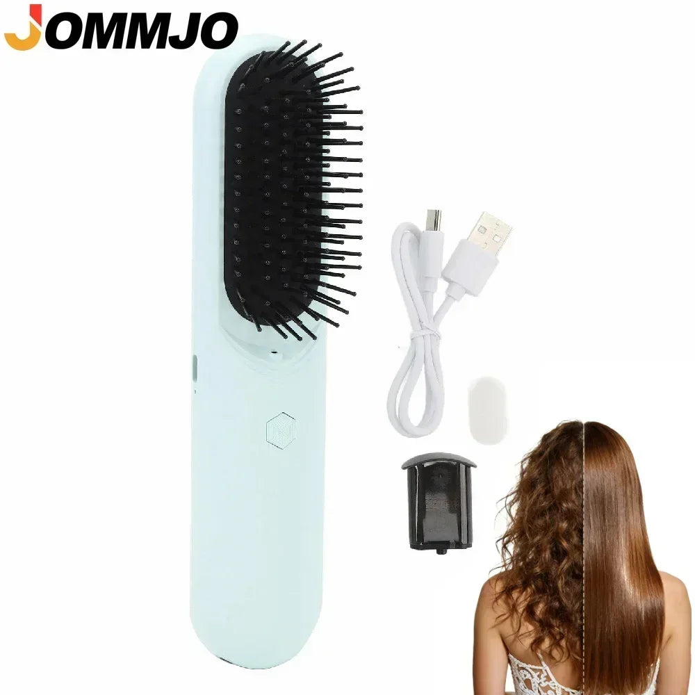 Steam Electric Hair Straightening Brush, Air Cushion Spray Massage Detangler Comb for Frizzy Damaged Hair Styling & Care FLIPSTYLEZLLC