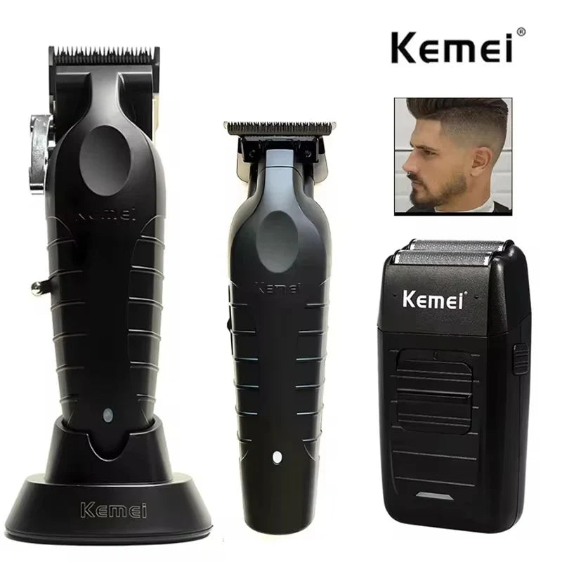 Kemei KM-2296 KM-2299 KM-1102 Hair Clipper Kit Men's Electric Shaver Hair Trimmer Machine Professional Hair Cutting Machine Phones Icon