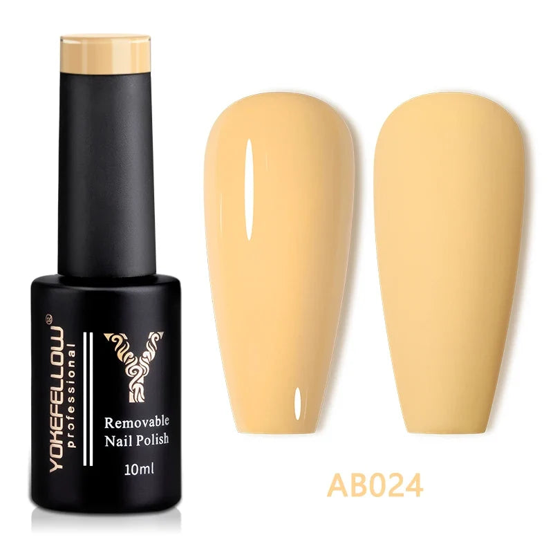 YOKEFELLOW 10ml Jelly Nude Gel Nail Polish High Quality Translucent Pink Nail Gel Varnish Soak Off UV Gel Polish Long Lasting Blushimmer