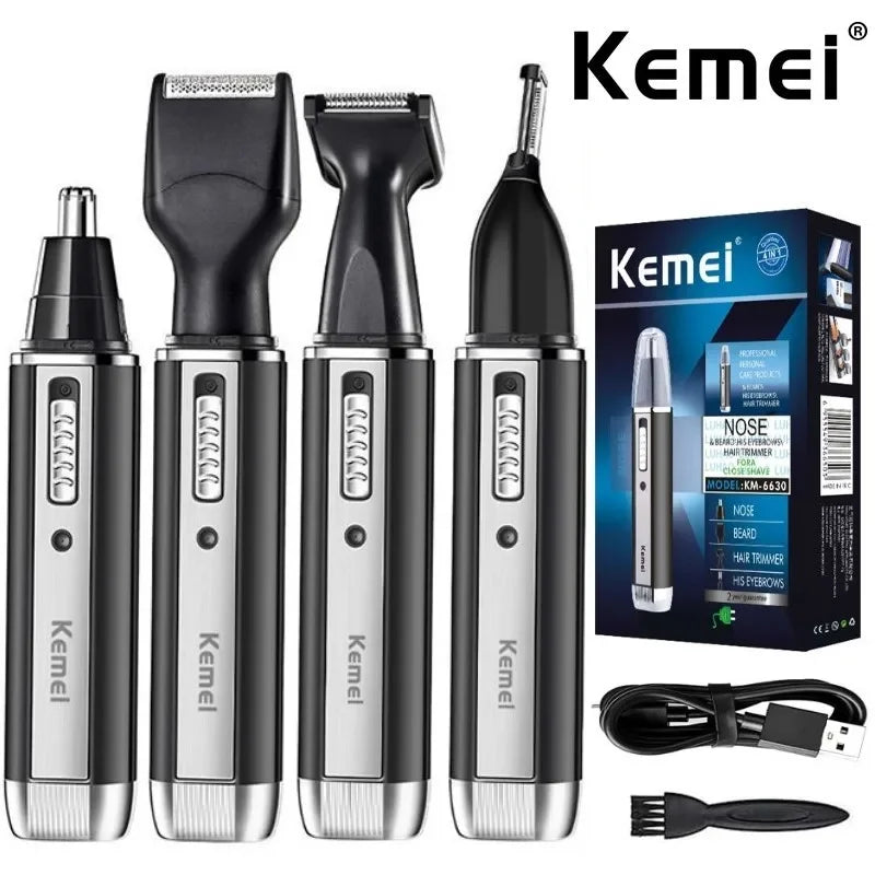 Kemei 4 in 1 trimmer for men Electric Nose and ear trimmer Rechargeable Trimmer For Hair Beard Nose And Ear Cleaner Grooming Set Noventix