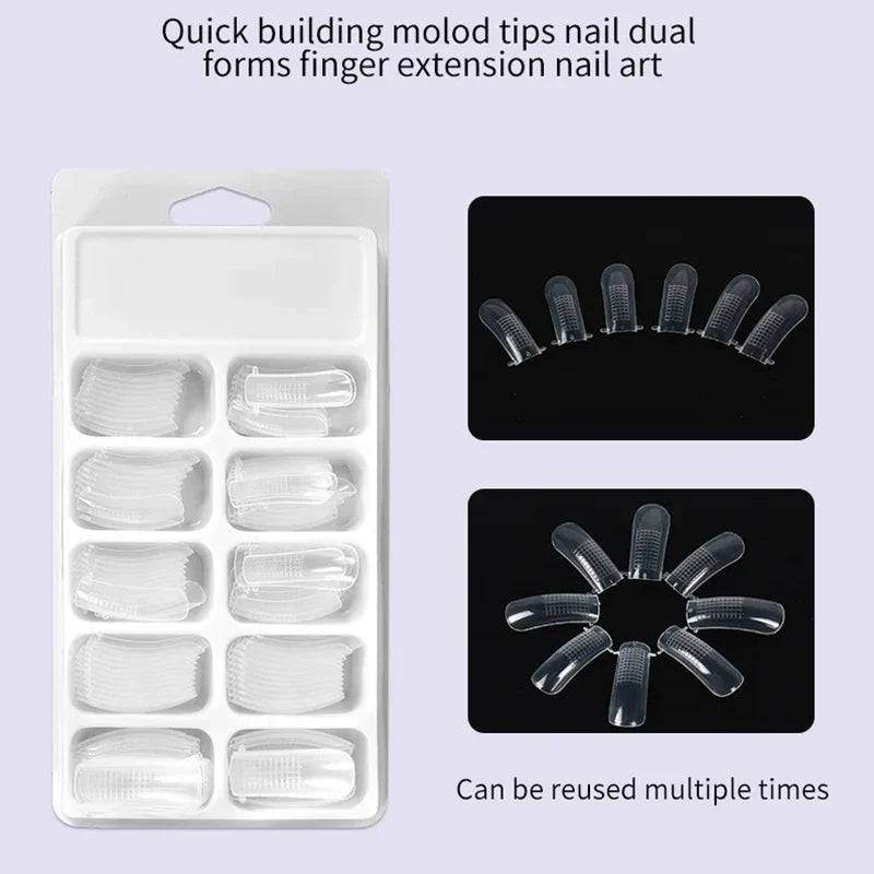 Nail Extension Gel Set UV Varnish Nail Art Manicure Kit Full Manicure Set Slip Solution Nail Art Quick Extension Gel Tool Set Blushimmer