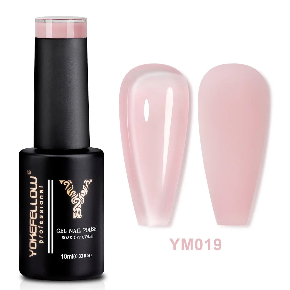YOKEFELLOW 10ml Jelly Nude Gel Nail Polish High Quality Translucent Pink Nail Gel Varnish Soak Off UV Gel Polish Long Lasting Blushimmer