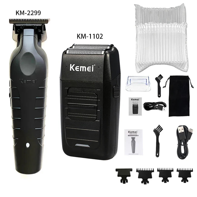 Kemei KM-2296 KM-2299 KM-1102 Hair Clipper Kit Men's Electric Shaver Hair Trimmer Machine Professional Hair Cutting Machine Phones Icon