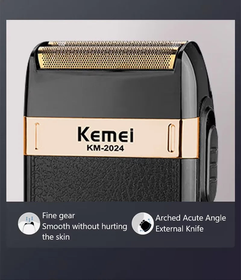 Kemei 2024 Razor Blade Shaver Head For Men's Electric Shaver KM-2024 Razor Mesh Blade Net Original Beard Shaving Parts Noventix