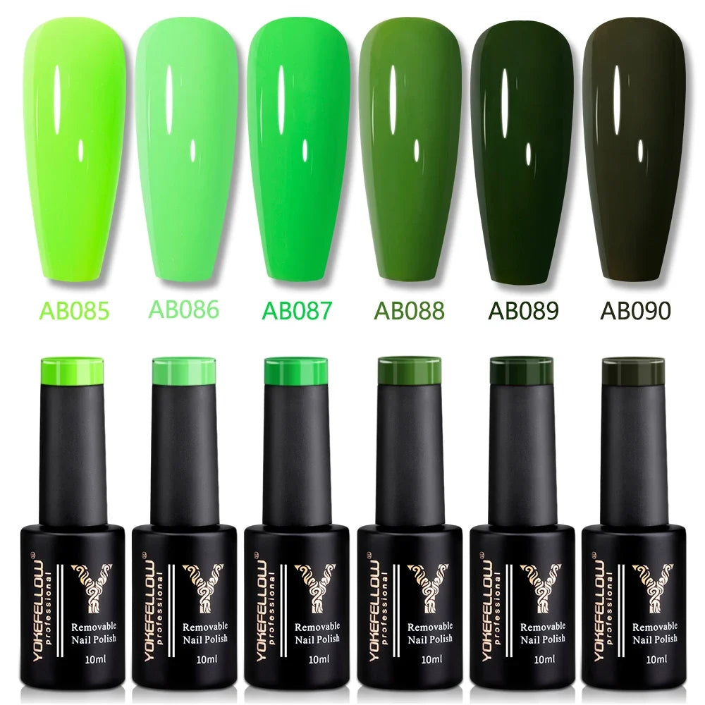YOKEFELLOW 2022 New Color 10ML Nail Gel Polish Semi Permanent Gel Varnish Base Top Coat 122 Soak Off Colors Organic Nail Varnish Blushimmer