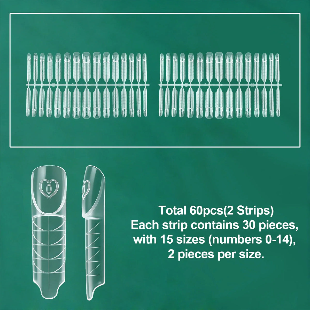 Nailpop Space French Dual Forms 15 Sizes 60/150PCS Transparen Reusable Nail Extension Gel French Tip Manicure Tool DIY Art Salon Blushimmer