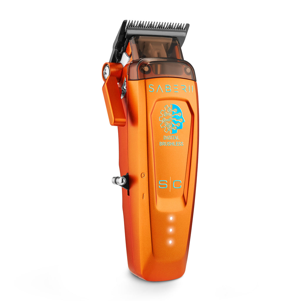 StyleCraft Saber 2 Cordless Digital Brushless Motor Clipper - Orange SC617O Certified Clippers