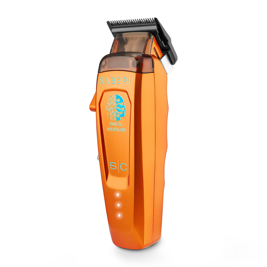 StyleCraft Saber 2 Cordless Digital Brushless Motor Clipper - Orange SC617O Certified Clippers