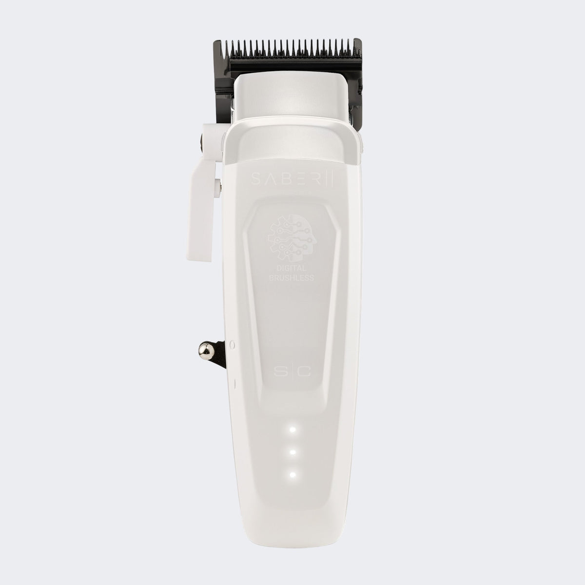 StyleCraft Saber II Cordless Digital Brushless Motor Clipper – White (SC619) Certified Clippers
