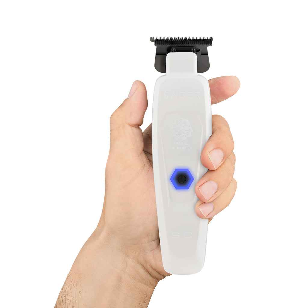 StyleCraft Saber II Cordless Digital Brushless Motor Trimmer – White (SC421W) Certified Clippers