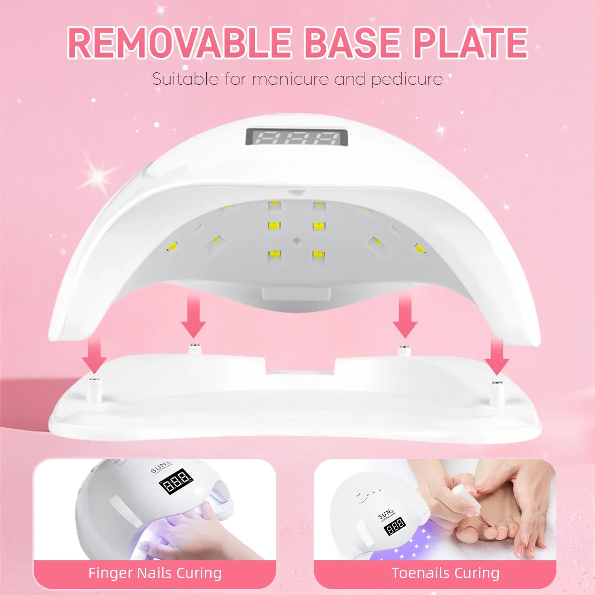 SUN5 UV LED Nail Lamp 48W Nail Dryer For Curing Gel Nail Polish With 4 Timer Automatic Sensor LCD Display Professional Nail Lamp Blushimmer