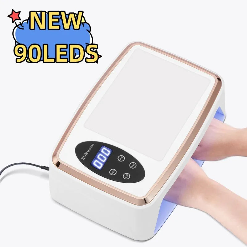 90 LEDS Nail Dryer LED Nail Lamp UV Lamp for Curing All Gel Nail Polish Motion Sensing Manicure Pedicure Salon Tool Big Space Blushimmer
