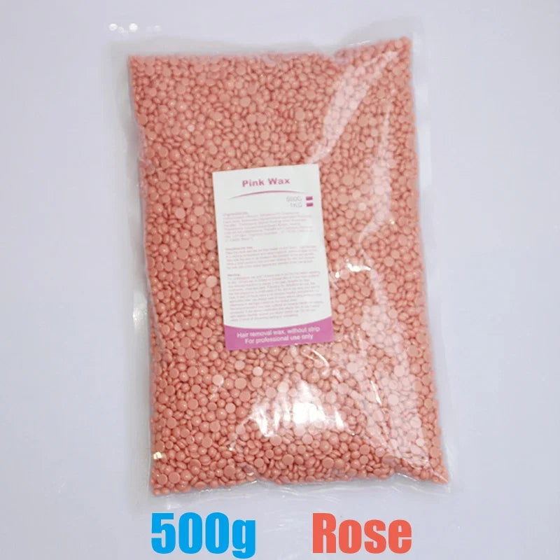 500g Wax Beans For Wax Heater Whole Body Hot Film Depilatory Wax For Wax Heater Kit Waxing Wax Beans For Hair Removal Wax Pot Noventix