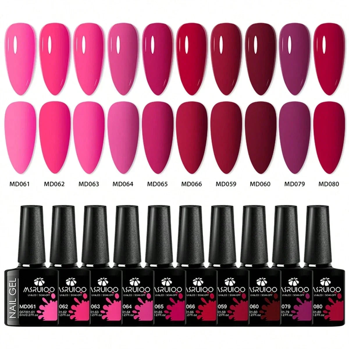 10pc Nail Gel Polish Set HEMA FREE All-Season Nails DIY Nail Art UV/LED Painting Vernis Manicure Kit Long Lasting Hybrid Gel Blushimmer