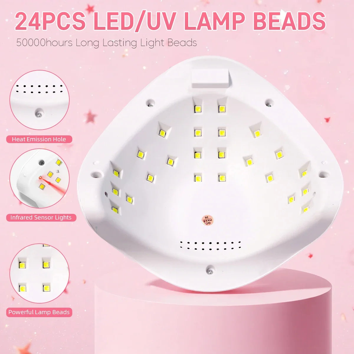 SUN5 UV LED Nail Lamp 48W Nail Dryer For Curing Gel Nail Polish With 4 Timer Automatic Sensor LCD Display Professional Nail Lamp Blushimmer