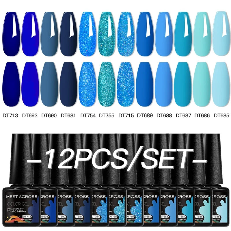 12pc All-season Nail Gel Polish Set Multicolor TPO HEMA Free Long-Lasting UV LED Nail Supplies for Women Daily & Party Wearing Blushimmer