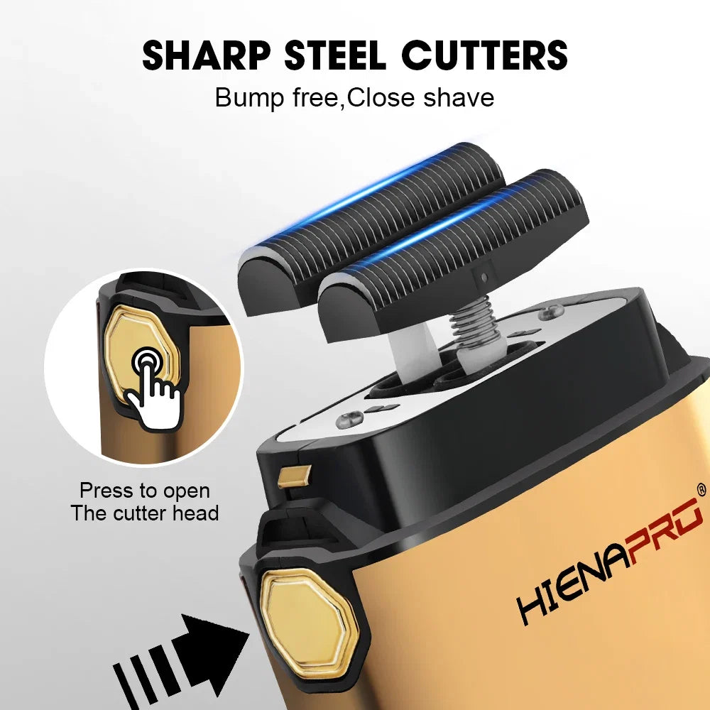 HIENA shaving machine men Electric shaver Hair clipper Rechargeable Metal Housing Pro Electric Shaver For Men Electric home Noventix