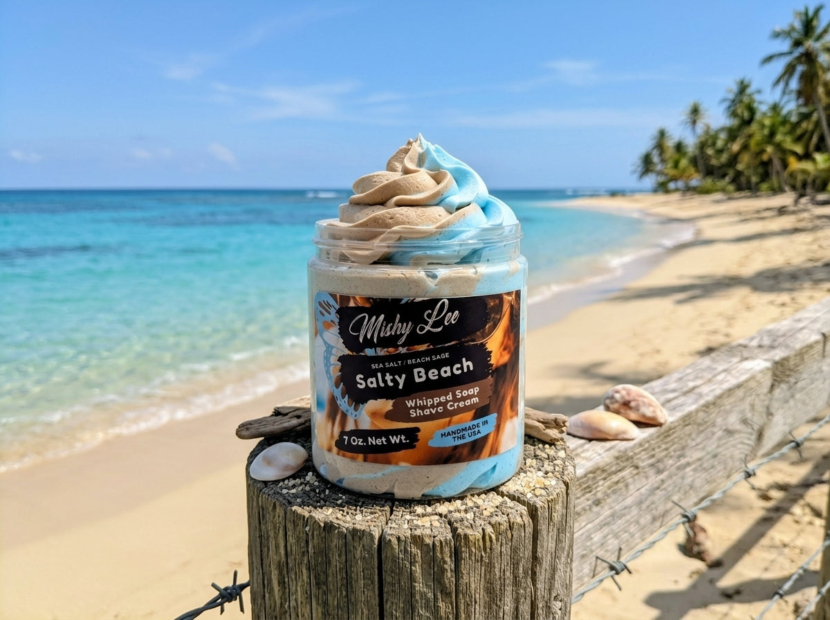 Salty Beach Whipped Soap and Shave Cream Mishy Lee Boutique