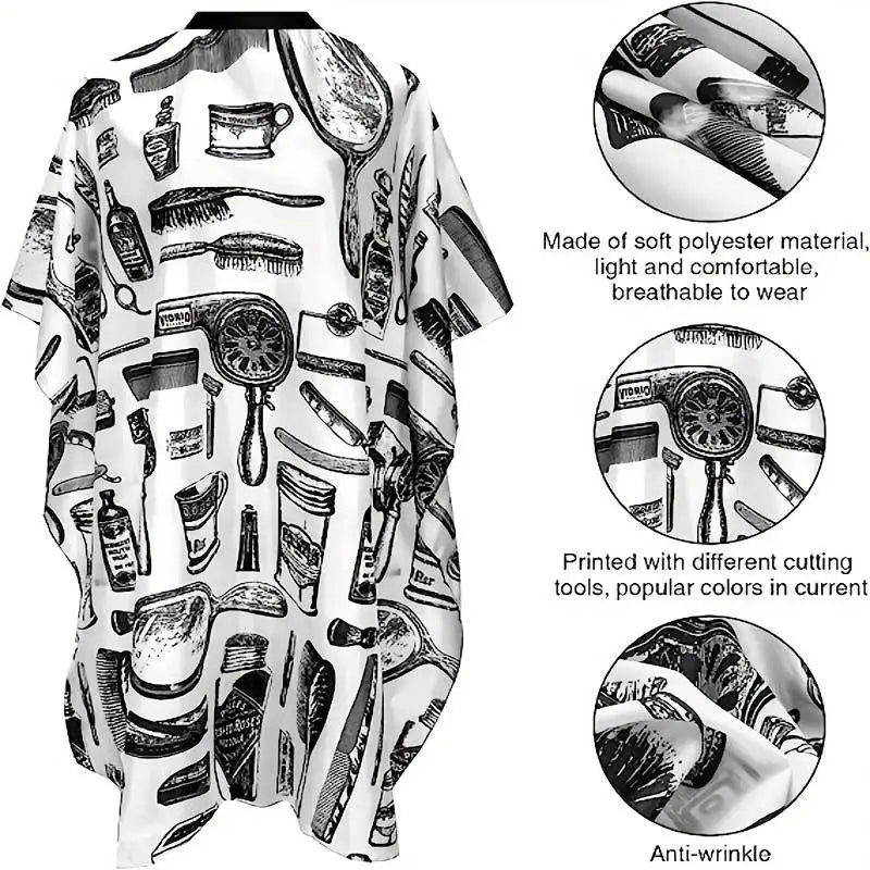 Professional Hair Cutting Apron Salon Barber Cape Hair Cutting Waterproof Cloth Hair Cutting Apron Barber Accessories C0027A Emzius