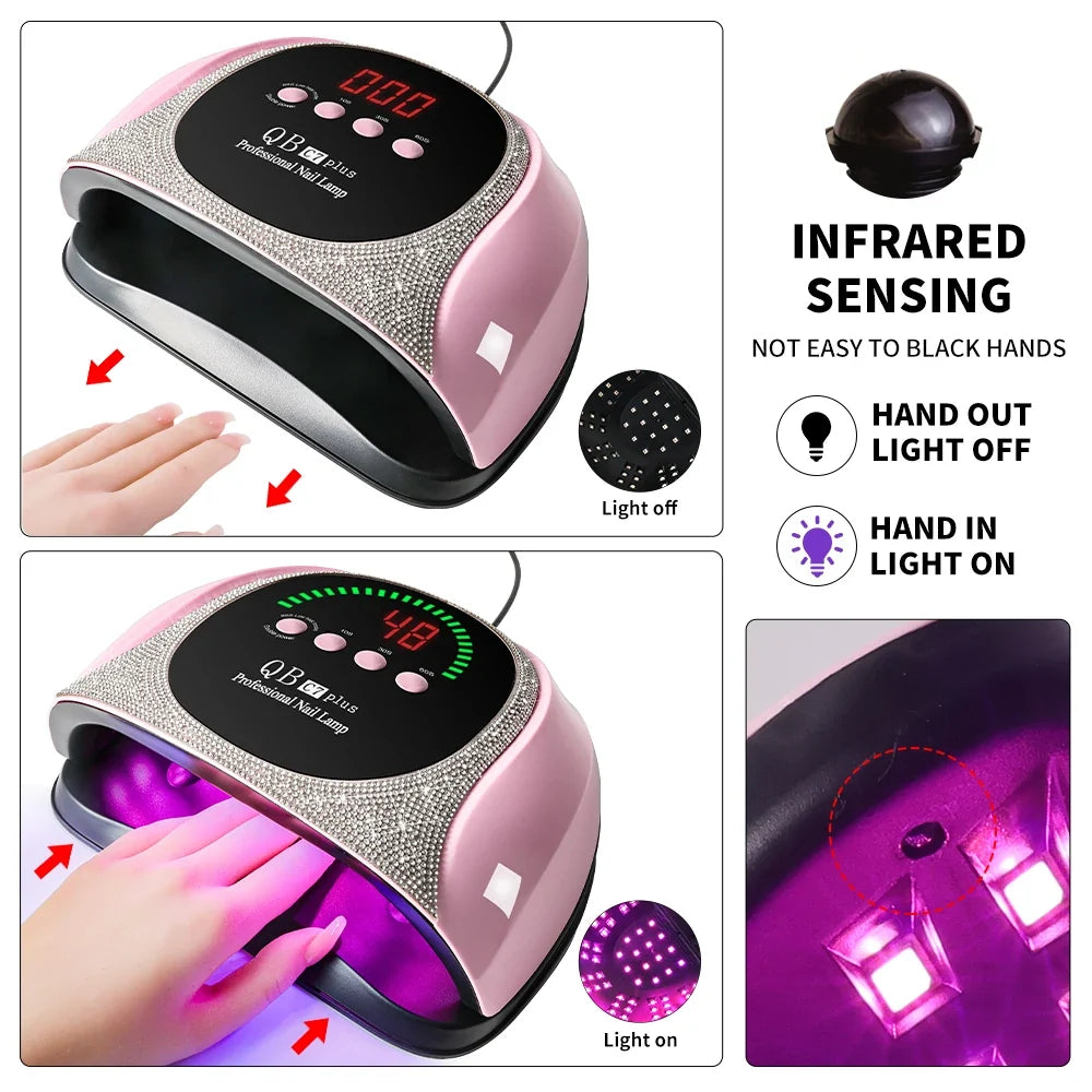 Professional UV/LED Nail Lamp 57 LEDS Quick Drying Gel Polish Curing Light With LCD Display Manicure Equipment for Acrylic Gel Blushimmer