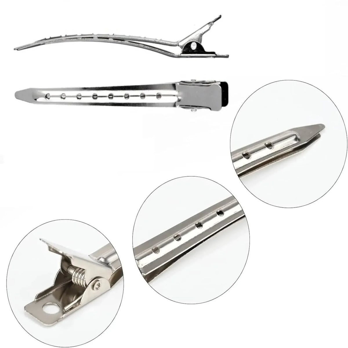 Hair Salon Hair Clips Metal Duckbill Crocodile Curling Hair Styling Clips Barber Shop Hair Positioning Clips Women Hair Clips Game On Interactive LLC (OnlyTenBucks.com)