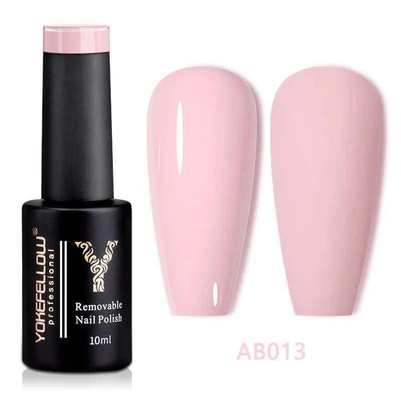 YOKEFELLOW 10ml Jelly Nude Gel Nail Polish High Quality Translucent Pink Nail Gel Varnish Soak Off UV Gel Polish Long Lasting Blushimmer