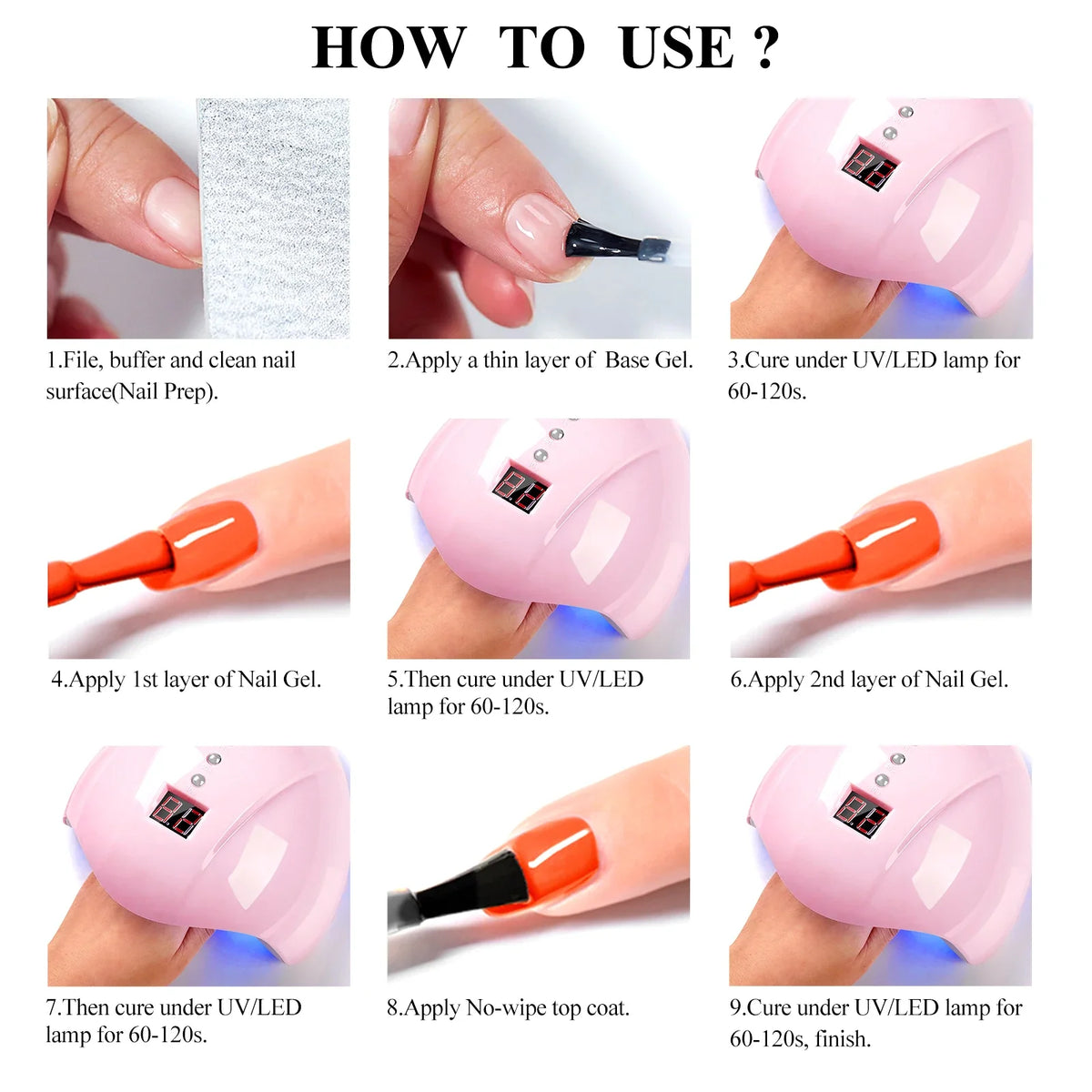 12pc All-season Nail Gel Polish Set Multicolor TPO HEMA Free Long-Lasting UV LED Nail Supplies for Women Daily & Party Wearing Blushimmer