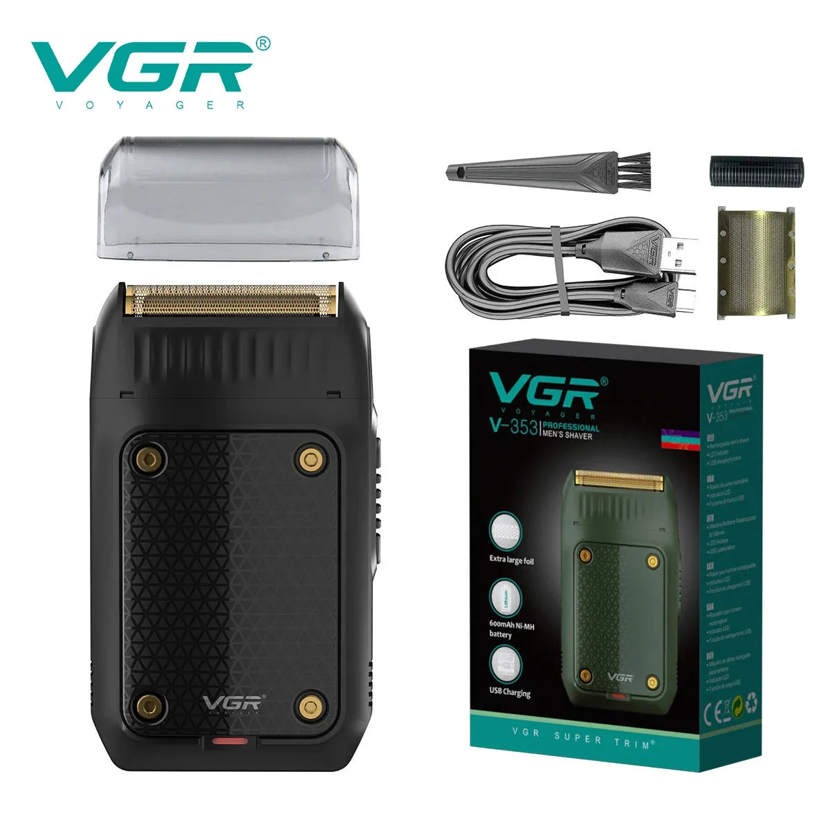 VGR V-353 Shaver Professional Razor Electric Shaving Machine Portable Beard Trimmer Rechargeable Razor Mini Shaver for Men Phones Icon