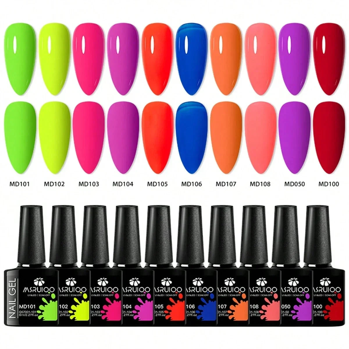 10pc Nail Gel Polish Set HEMA FREE All-Season Nails DIY Nail Art UV/LED Painting Vernis Manicure Kit Long Lasting Hybrid Gel Blushimmer