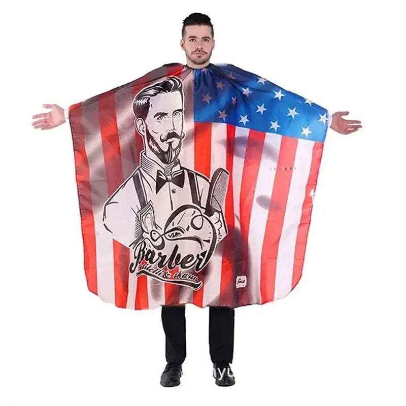 Hairdressing Coth Pattern Cutting Hair Waterproof Cloth Salon Barber Cape Professional Hair Stylist Retro Aprons Haircut Cape Noventix