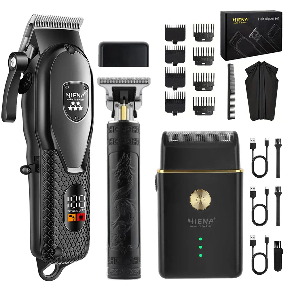 hiena Clipper Electric Hair Trimmer for men Electric shaver professional Men's Hair cutting machine Wireless barber trimmer Noventix