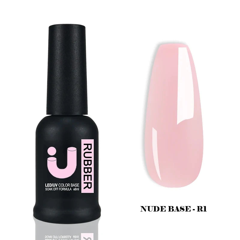 UNO JYJ Nude Rubber Base Gel Polish Semi-permanent Nail Polish UV Varnish Manicure Natural Nail Base Coat 7 Colors Basis Gellac Blushimmer