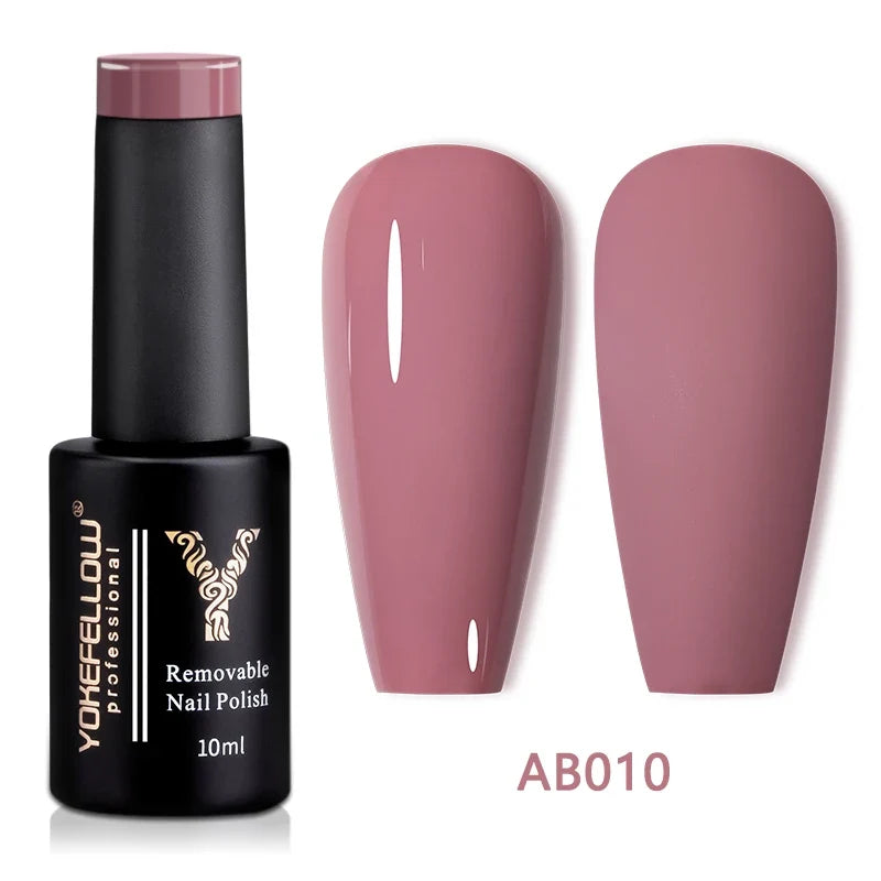 YOKEFELLOW 10ml Jelly Nude Gel Nail Polish High Quality Translucent Pink Nail Gel Varnish Soak Off UV Gel Polish Long Lasting Blushimmer