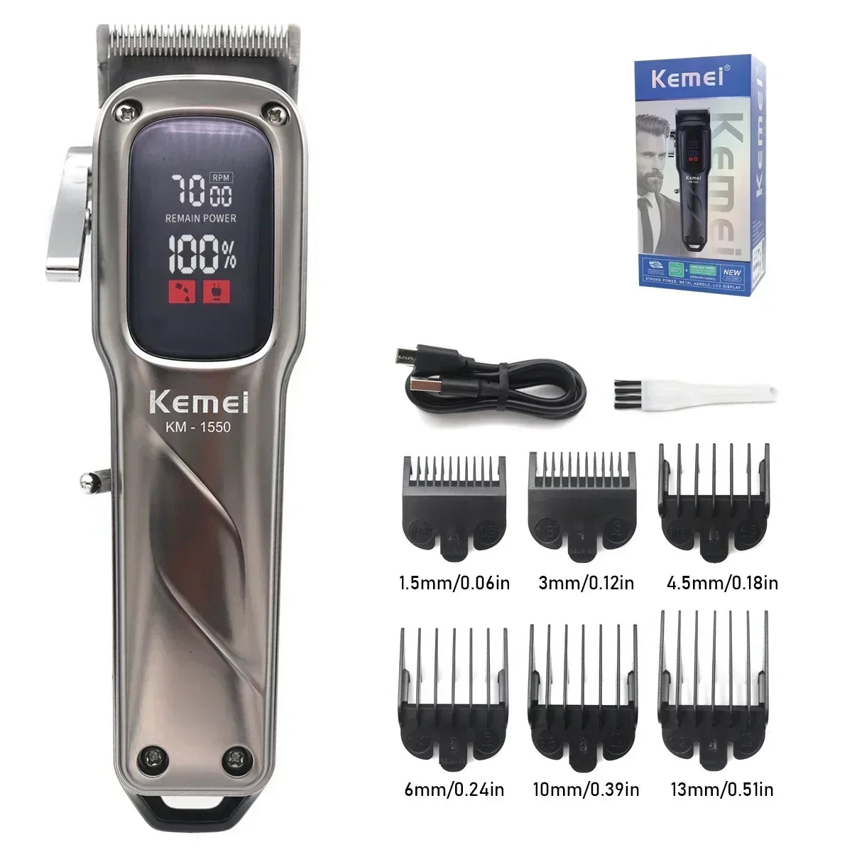 KEMEI Hair Clippers Km-1550 Km-2284 Design Hair Trimmer Professional Electric Carving Hair Salon Clipper for Commercial Clippers Noventix