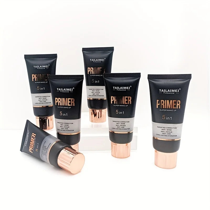 Waterproof Base Transparent Gel Makeup Primer - Full Coverage Matte Foundation With Color Retention, Natural Avocado And Rose Ex Blushimmer