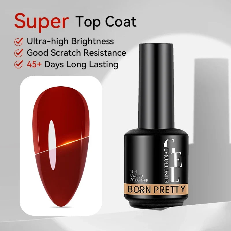 BORN PRETTY Milky Jelly Rubber Base Gel for Gel Nail Polish 15ml Russian Self-leveling Nude Color Soak Off Semi Permanent UV Gel Blushimmer