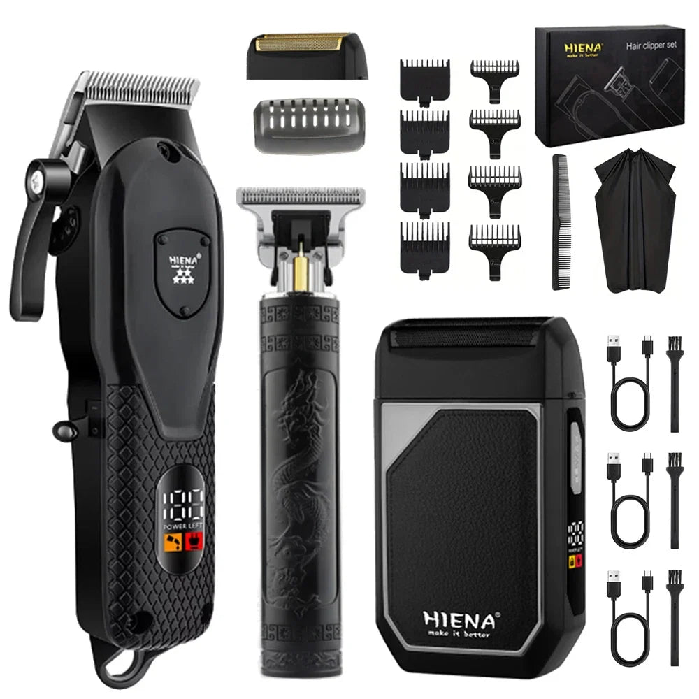 hiena Clipper Electric Hair Trimmer for men Electric shaver professional Men's Hair cutting machine Wireless barber trimmer Noventix